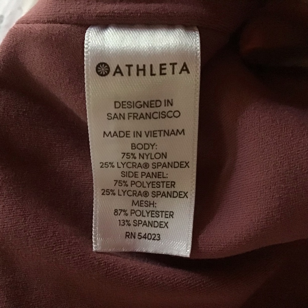 Athleta Exhale Pink Mesh High Rise Yoga Athleisure Tights 7/8 Length Small - Picture 5 of 6